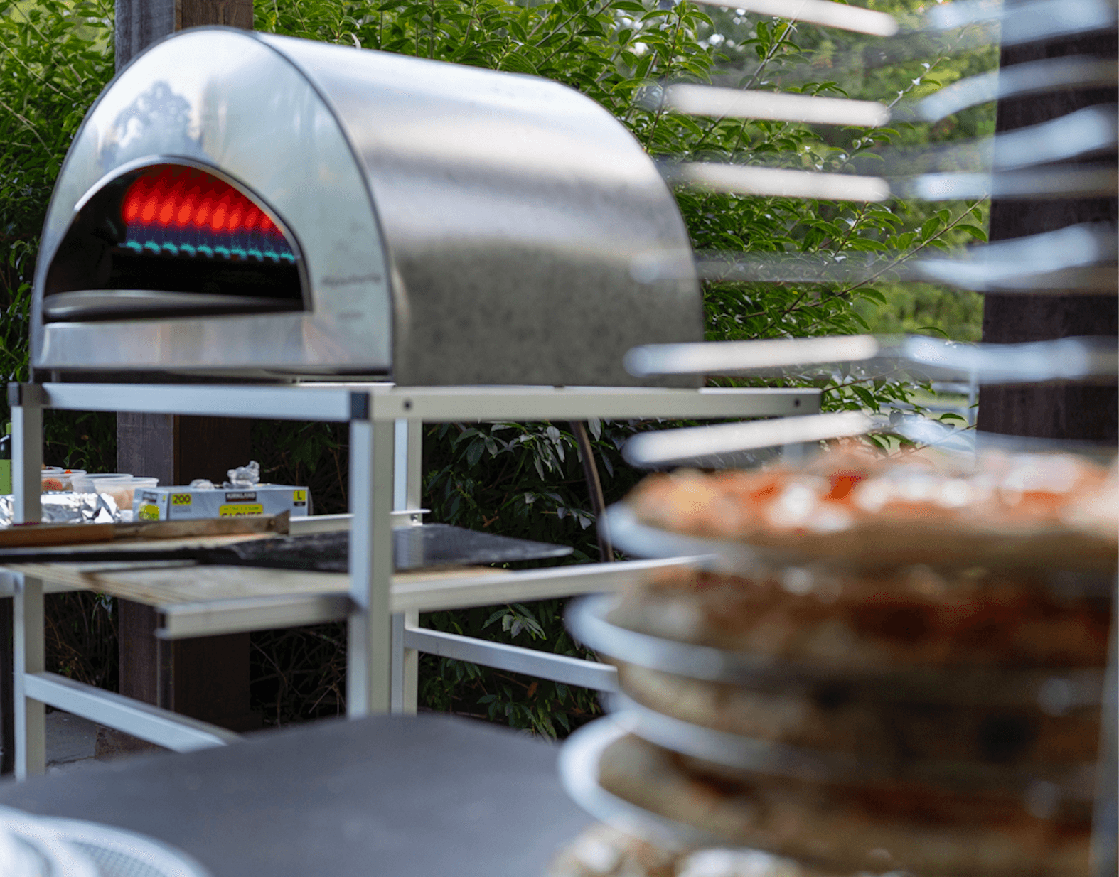 Proofed Kitchen stone fired pizza oven
