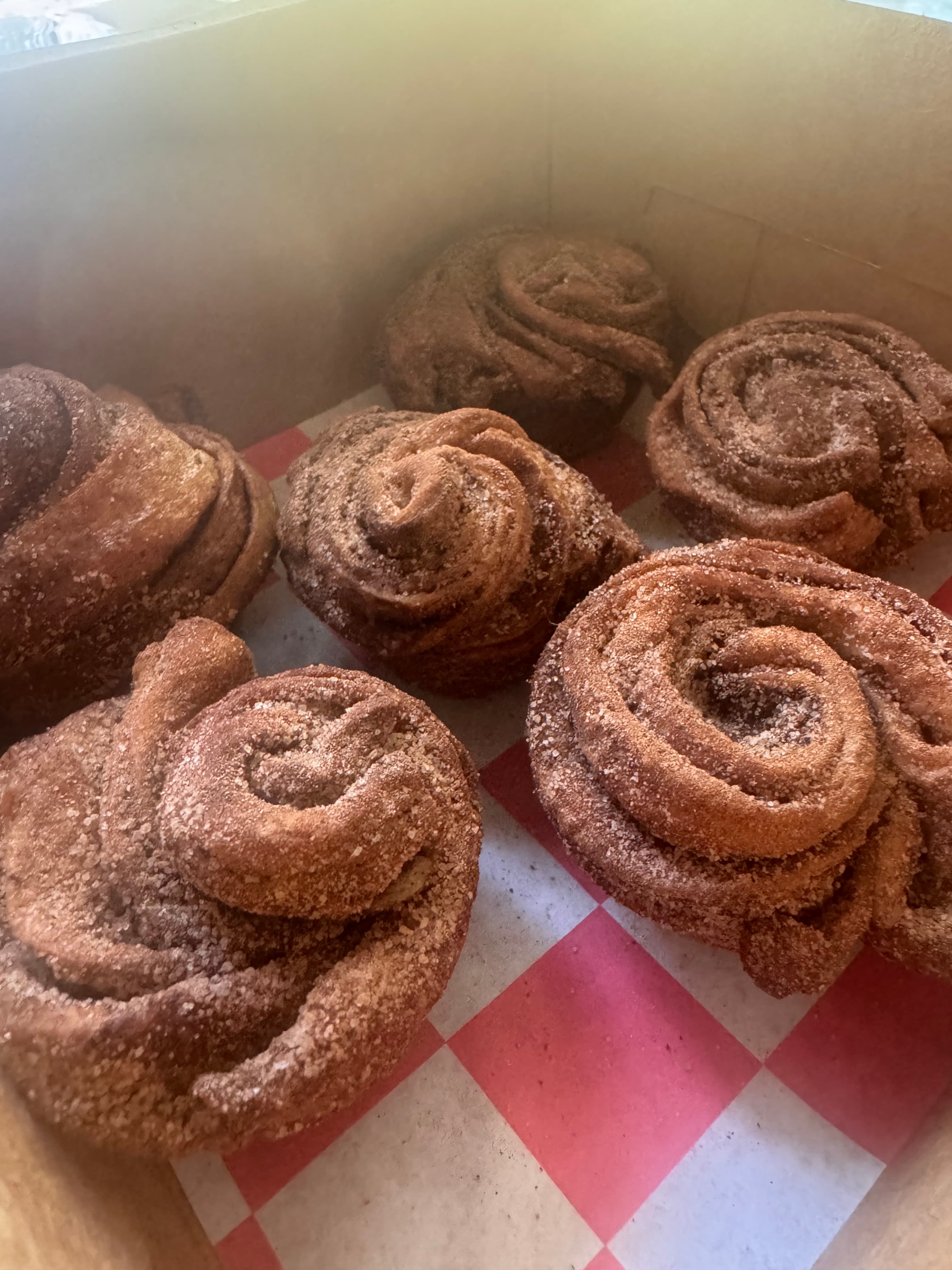 Cinnamon sugar cruffins in Proofed Kitchen box