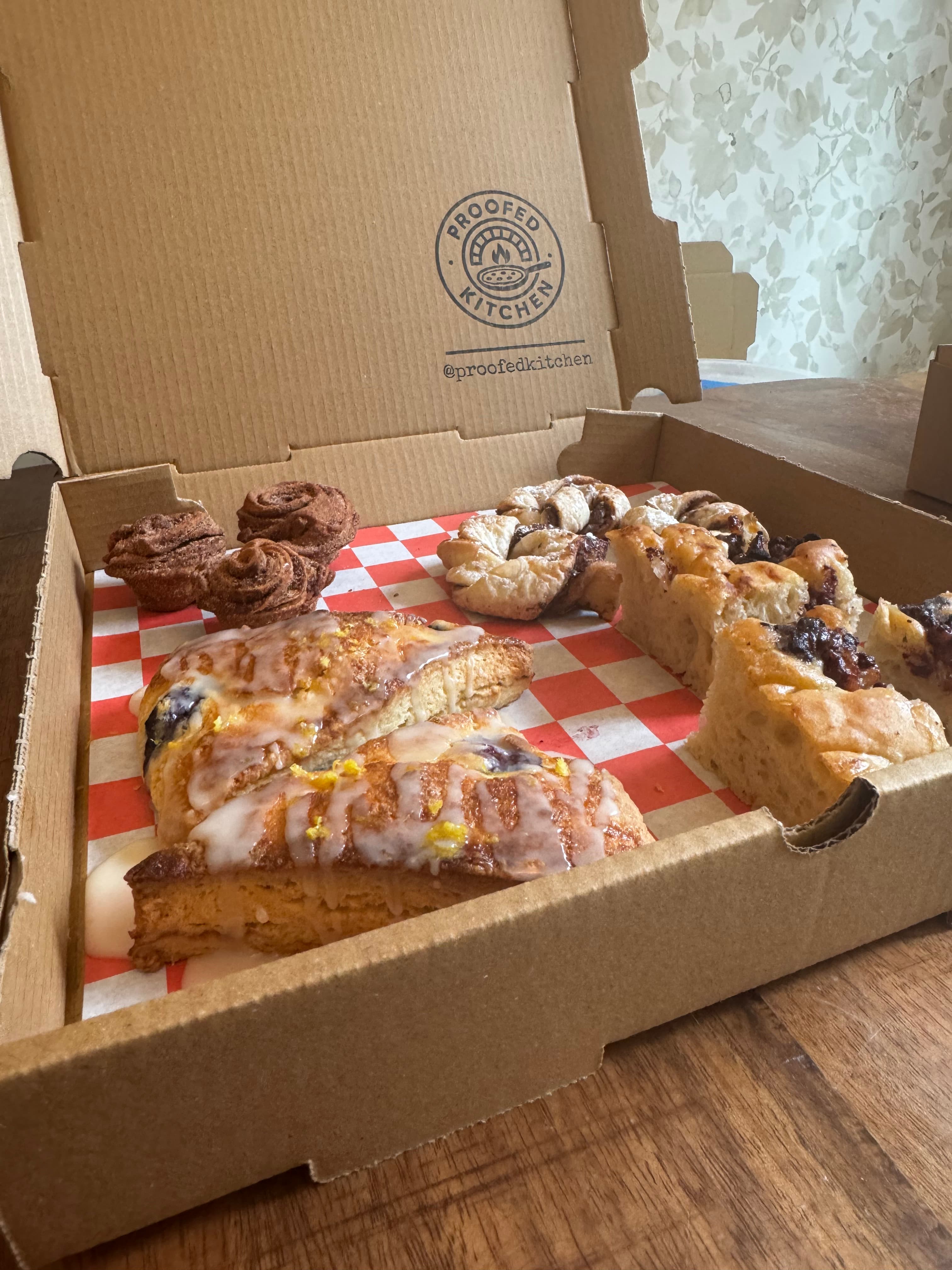 Mixed box of pastries and sweets from Proofed Kitchen